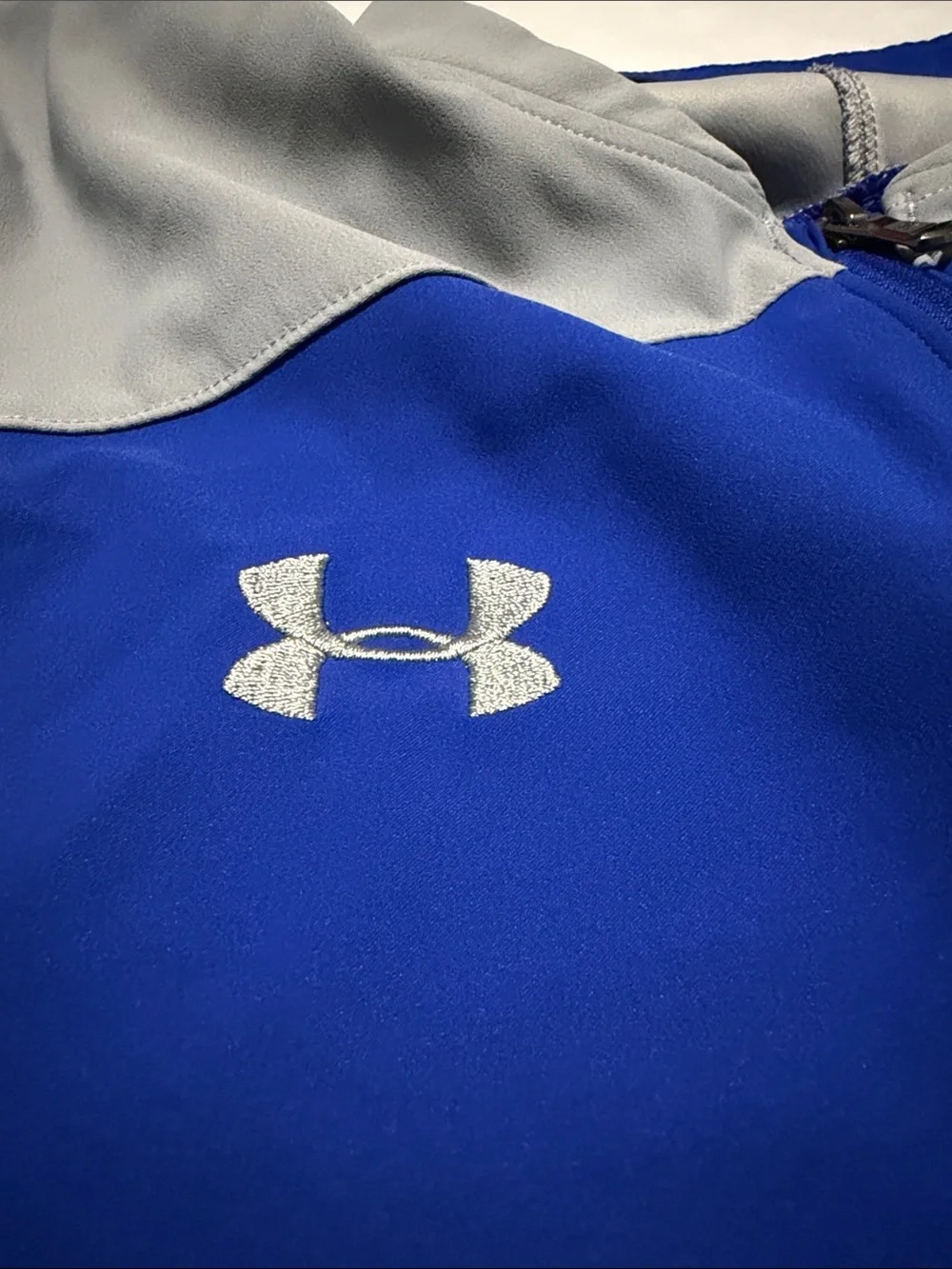 Men’s Medium Under Armour Blue Quarter-Zip Cage Jacket